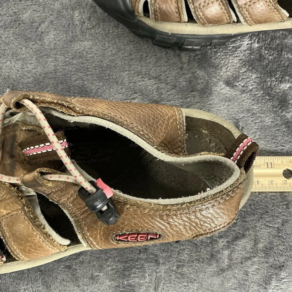 Keen Newport‎ Leather Waterproof Hiking Sandals Men's Brown Trail Toe Guard